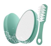 2 Pcs Nano-Glass Foot File Callus Remover, Foot Files for Hard Skin with Cleaning Brush, Highly Effective Foot Scraper with Cover for Hard Skin, Dead Skin Scrubbing, and Callus Removal(Green)