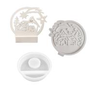 2 PCS Nativity Scene Holder Mold Silicone Mold Epoxy Resin Mold Plaster Mold Decoration