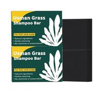 2 Pcs Natural Grass Shampoo Bar, Cover Grey Hair Thickening & Darkening Bar, Ultimate Solution, Gray Hair Reverse Black Soap