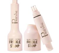 2 Pcs Natural Lifelike Freckle Pen, Magic Fake Freckles Tattoo Marker, Waterproof Makeup Pen for Natural Like-real Effortless Sunkissed Makeup for Women Girl, Brown