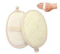 2 Pcs Natural Loofah Sponge Exfoliating Body Scrubber,Exfoliating Loofah Sponge,BodyLoofah Skin BathLoofah,Shower Body Exfoliator Scrubbing Pads,Exfoliator Sponge Face Wash Pads for Women and Men