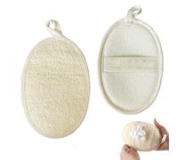 2 PCS Natural Loofah Sponge, Exfoliating Body Sponge, Biodegradable Shower Luffa Sponge for Sensitive Skin - Eco-Friendly & Gentle