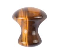 2 Pcs Natural Rose Quartz Jade Mushroom,Back Foot Acupuncture Massage Scraping Hydrotherapy Treatment,Hot Massage Stones Set Warm Rocks Kit, Face Neck Body Liftin, Facial SPA,2pc Tiger Eye