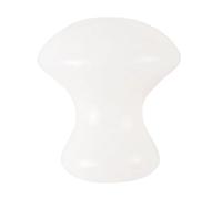 2 Pcs Natural Rose Quartz Jade Mushroom,Back Foot Acupuncture Massage Scraping Hydrotherapy Treatment,Hot Massage Stones Set Warm Rocks Kit, Face Neck Body Liftin, Facial SPA,2pc White Jade