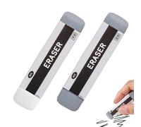 2 Pcs Natural Rubber Eraser Set for Ink and Pencil Full Sand and Half Sand Eraser for Fountain Pen, Stationery Supplies, School Office Correction Supplies, Double Head Remover for Ballpoint Pen