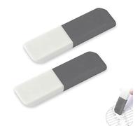 2 Pcs Natural Rubber Erasers for Ink and Pencil, Double Head Erasers to Fade Mark, Pen Eraser Rubber, Sand Rubbers Eraser for Gel Pen, Ball-Point Pens School Office Daily Art Correction (Gray White)