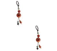 2 pcs Natural Wooden Car Keychain Pendant Multi Purpose Key Ring Ornament for Keys Creative Hanging Decor for Home and Durable and Stylish Design