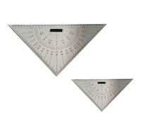 2 Pcs Nautical Navigation Triangle Set, 13.4 in / 34 cm Transparent Acrylic Ruler, 11.8 in / 30 cm Side Length, Marine Chart Drawing, Teaching, Engineering Design, Surveying, IMPA 371008