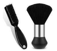 2 Pcs Neck Duster Barber Brush, Loose Hair Brush Cleaner, Soft Clipper Cleaner, No Bristle Loss Hair Barber Scrub for Hairdresser Cleaning Hairs After Haircut