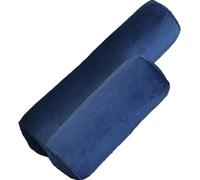 2 Pcs Neck Roll Pillow Case Cover Only - Cervical Pillowcovers with Zipper Cylinder Soft Bolster Pillowcases for Cylindrical Cushion(Blue,20x100cm/8x39in)