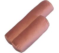 2 Pcs Neck Roll Pillow Case Cover Only - Cervical Pillowcovers with Zipper Cylinder Soft Bolster Pillowcases for Cylindrical Cushion(Flesh pink,15x60cm6x24in)