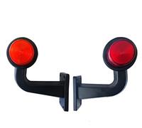 2 pcs Neon 12v 24v Elbow Outline Led Side Marker Lights Red Amber Trailer Chassis