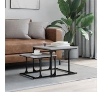 2 Pcs Nesting Coffee Table Nesting Table End Table Engineered Wood vidaXL