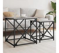 2 Pcs Nesting Coffee Tables Nesting Table Side Table Engineered Wood vidaXL