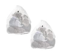 2 Pcs Net Laundry Bags, Drawstring Mesh Laundry Bag, Reusable Delicate Laundrys Bag for Washing Machine, Delicates, Bra, Socks, Baby Clothes, Durable Washing Machine Bag, 40x50cm