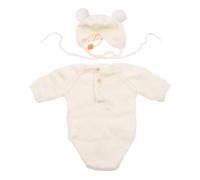 2 Pcs Newborn Photography Props Crochet Outfit Baby Romper Jumpsuit Hat Set
