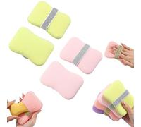 2 PCS Nicelifehack Double-Sided Bath Foaming Bag, 2025 New Net Sponges for Shower, Effective Exfoliation, Ergonomic Design, No More Slippery Soap & Messy Showers (Green+Pink)
