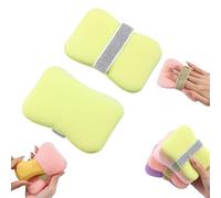 2 PCS Nicelifehack Double-Sided Bath Foaming Bag, 2025 New Net Sponges for Shower, Effective Exfoliation, Ergonomic Design, No More Slippery Soap & Messy Showers (Green)
