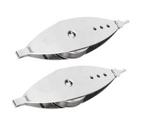 2 Pcs Nickel-Plated Iron Tatting Shuttles - Metal Lace Making Shuttles for Shuttle Tatting, Smooth & Rust-Resistant Craft Tools (7.2cm)