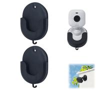 2 Pcs No Drill Camera Wall Mount for Ring Indoor Cam - Strong Adhesive Stick On Camera Bracket - Compatible With Blink Mini/Mini 2 / Mini 2K+ / Outdoor 4 & 3 (Black)