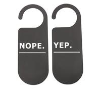 2 Pcs Nope Yep Do Not Disturb Sign Work Door Hanger Door Sign Office Sign (double side Nope Yep H EU)
