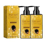 2 Pcs Nourishing Plant-Based Hair Color, Long-Lasting Hair Dye, Natural Hair Color Shampoo for Gray Coverage, Softens and Adds Shine, Botanical Hair Coloring Cream for Men & Women (Black)