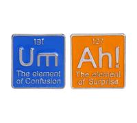 2 PCS Novelty Chemistry Pin Badges, Funny Pin Badge for Lapel Backpack Jacket Hat Bag, Gift for Teachers Students for Teacher's Day, Birthday, Graduation, Christmas