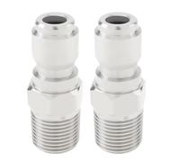 2 Pcs NPT 3/8 Inch Pressure Washer Coupler, PNXKTXO Fitting Stainless Steel Quick Connect Fittings Plug for Cleaning Machine 5000 PSI