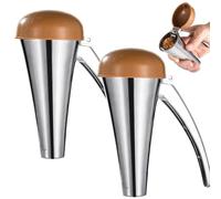 2 PCS Nut Cracker with Splash-Proof Lid, Heavy Duty Zinc Alloy Nut Cracking Tool, Long Leverage & Spring Return Design, Safe and Clean Nutcracker for Walnuts, Pecans, Macadamia, Brazil Nuts