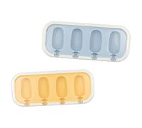 2 PCS NUZAMAS Ice Lolly Moulds Silicone Ice Cream Mould Ice Cube Mold Popsicle Maker Popsicle Mold Set for Dessert Cake Jelly Popsicle Tray Reusable DIY Pop Molds
