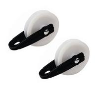 2 PCS Nylon Clothesline Pulley,2-1/2-inch Diameter Nylon Pulley,Outdoor Puller Rope Wire Rope Pulley,Clothes Puller Line Pulley Kit