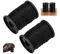 2 PCS Nylon Thread, Strong Threades, Heavy Duty Threads for Sewing, Bonded Nylon Thread, Black Sewing Threads, 2 Spools of 50 Metres Each