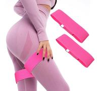 2 Pcs Occlusion Bands Glutes Hip Building Blood Flow Restriction Bands BFR Bundle Booty Bands Best Fabric Resistance Bands for Women Exercising Your Butt Squat Thigh Fitness (Rose Red)