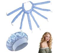 2 Pcs Octopus Heatless Curler Includes Nightcap Set,Hair Curlers No Heat Curls Long Short Hair Curling Rods,Octopus Curler Design,Sleeping Overnight Ribbon Hairs Rollers Styling Tools for DIY (Blue)