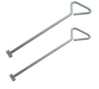 2 Pcs of 18 inch Manhole Cover Lifting Keys Long Handled Heavy Duty Carbon Steel Drain Cover Lifting Tools, Durable, Rust-Resistant for Easy Manhole Cover Removal 450mm