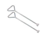 2 Pcs of 18 inch Manhole Cover Lifting Keys Long Handled Heavy Duty Carbon Steel Drain Cover Lifting Tools, Durable, Corrosion Resistant for Easy Manhole Cover Removal 450mm