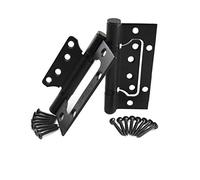 2 pcs of 4 inch Stainless Steel Faspiroty Invisible Heavy Duty Ball Bearing Door Hinges Anti-Rust Move smoothly and Silently (Black)