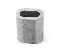 2 pcs of 6 mm Alu Ferrules Aluminium Rope Sleeves Wire Rope