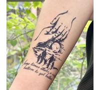 2 pcs of a family of five with a pattern on the back of the hand, herbal juice, flower arms, tattoo stickers, waterproof and durable for both men and women