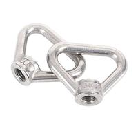 2 pcs of M12 304 Stainless Steel Heavy Duty Lifting Eye nut M12 Triangle Ring Shape Lifting Eye Nut Threaded Nut Fastener