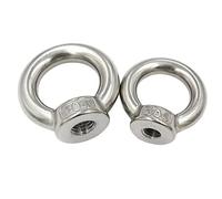 2 pcs of M20 304 Stainless Steel Ring Nut Lifting Eye Nut Lifting Ring Eye Bolt Female Threaded Eye Screw Bolts Fastener Hardware Eyebolt for Lifting Accessories