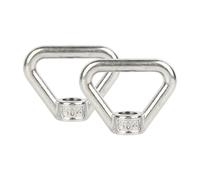 2 pcs of M8 304 Stainless Steel Heavy Duty Lifting Eye nut M8 Triangle Ring Shape Lifting Eye Nut Threaded Nut Fastener