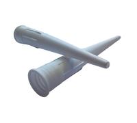 2 pcs of Spare Nozzles for Sealant - White Plastic Screw-On Caulking Gun Nozzles for Silicone, Adhesive, Mastic
