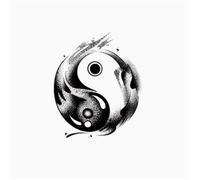 2 pcs of Tai Chi pattern herbal juice tattoo stickers, waterproof, anti rubbing, long-lasting maintenance