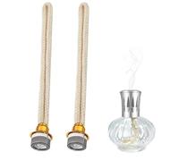 2 PCS Oil Lamp Wicks, Fragrance Lamp Wick Replacement Natural Cotton Wick Fragrance Oil Lamp Wick for Catalytic Burner Diffuser Aromatherapy Air Purifying Diffuser Wick for Citronella Oil Burner