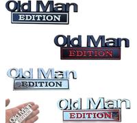 2 Pcs Old Man Edition Car Sticker, Old Man Editions Badge Emblems, 3D Metal Emblem Decal Cars Nameplate Sticker, Truck Emblems for Cars Side (4pcs A)