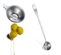 2 Pcs Olive Spoon, Stainless Steel Cherry Spoon with Drain Hole Slotted Pickle Spoon Cooking Spoons Jar Serving Tools for Olive Pickle Onion Jar