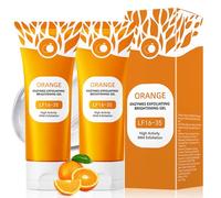2 PCS Orange Exfoliating Gel, Orange Enzymes Exfoliating Gel for Face and Body, Organic Orange Peeling Gel, Natural Body Scrub, Deep Cleansing Moisturizing Facial Exfoliator for All Skin Types