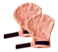 2 Pcs Orange Gloves for Small Pet Handling, Scratch Proof Polyester Animal Handling Mitts, Super Absorbent Towel Material, Fits Sugar Glider, Hamster, Squirrel, Flying Squirrel and Small Pets