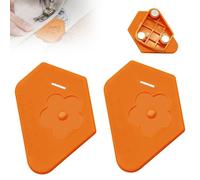 2 Pcs Orange Plum Blossom Sewing Machine Magnetic Seam Guide Magnetic Seam Guide, Seam Guide with Scale for Sewing Machine, Magnetic Seam Guide for Sewing, Accessories Gift for Sewing Lovers